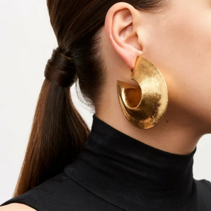 Monies Baku earrings: goldfoil