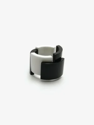 Monies Blake bracelet: black/white acrylic