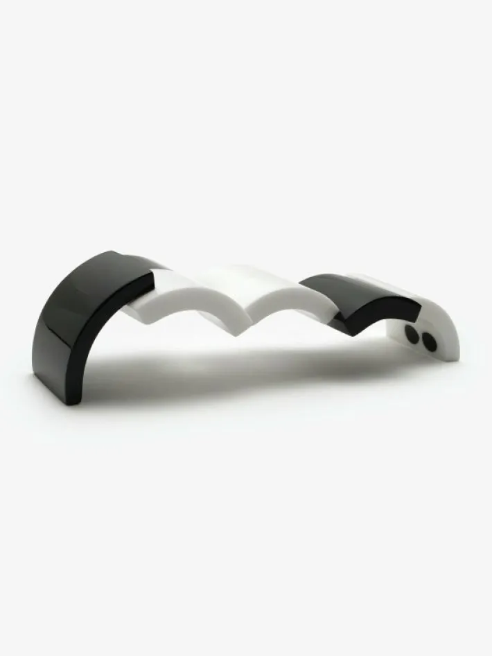 Monies Blake bracelet: black/white acrylic