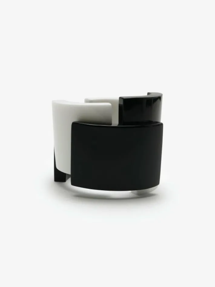 Monies Blake bracelet: black/white acrylic