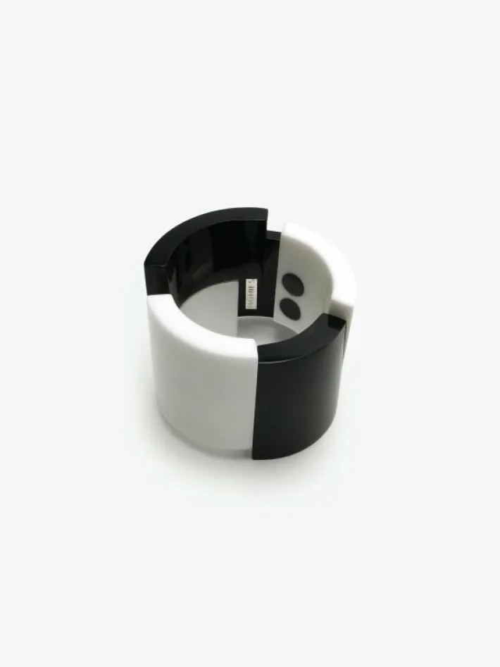 Monies Blake bracelet: black/white acrylic