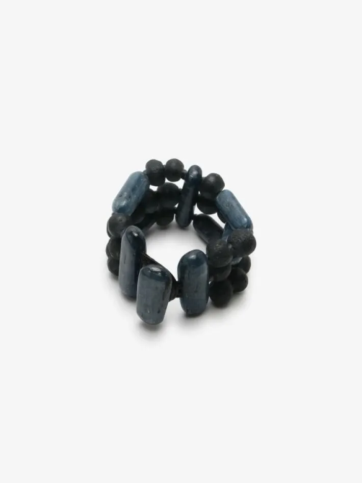 Monies Bracelet: kyanite, glass beads