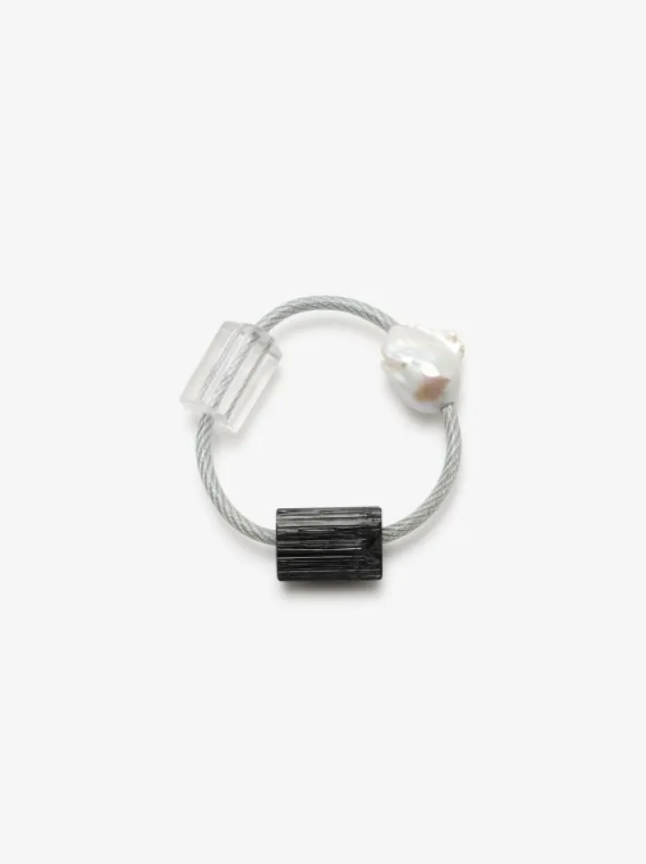 Monies Bracelet: pearl, quartz and tourmaline