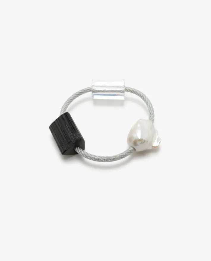 Monies Bracelet: pearl, quartz and tourmaline