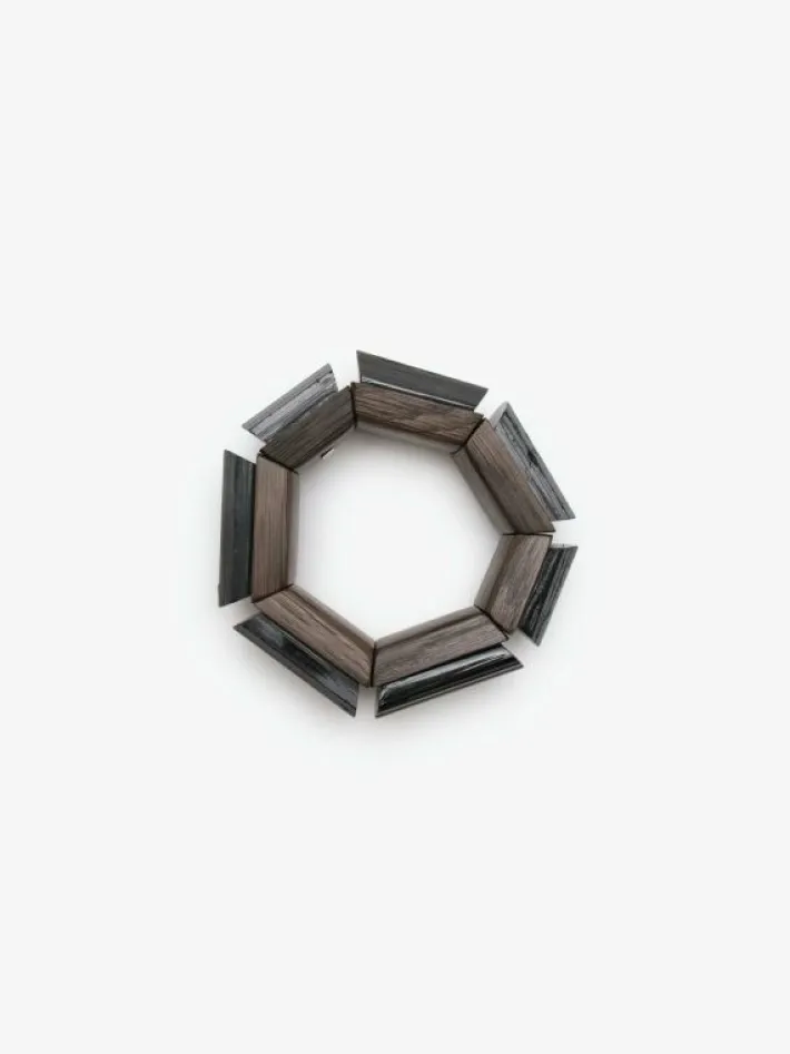 Monies Bracelet: tourmaline, bog oak