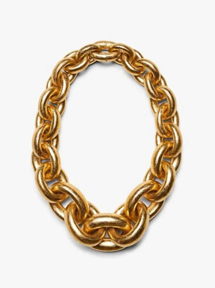 Monies Delhi necklace gold foil
