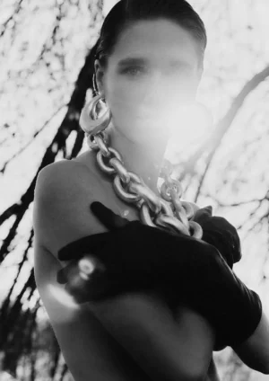 Monies Delhi necklace: silverfoil