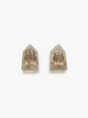 Monies Earclips: citrine
