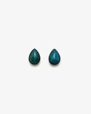 Monies Earring: chrysocolla, ebony