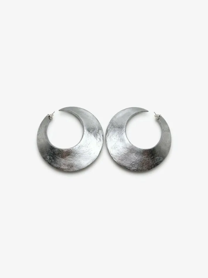 Monies Eclipse stud earring: acacia, silverfoil