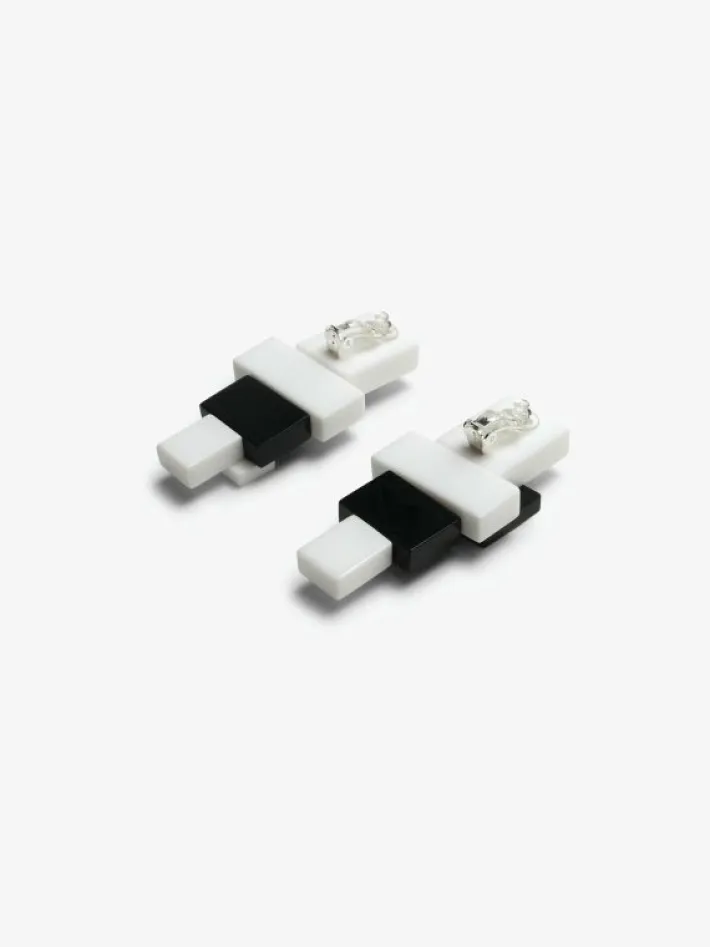Monies Elio earring: black/white acrylic