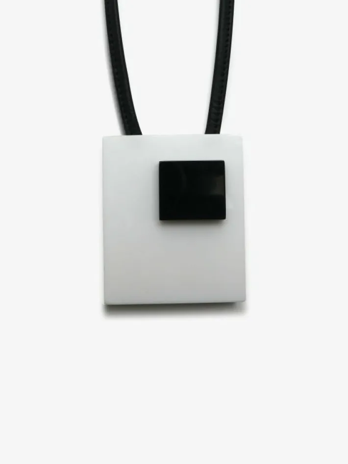 Monies Fay pendant: black/white acrylic