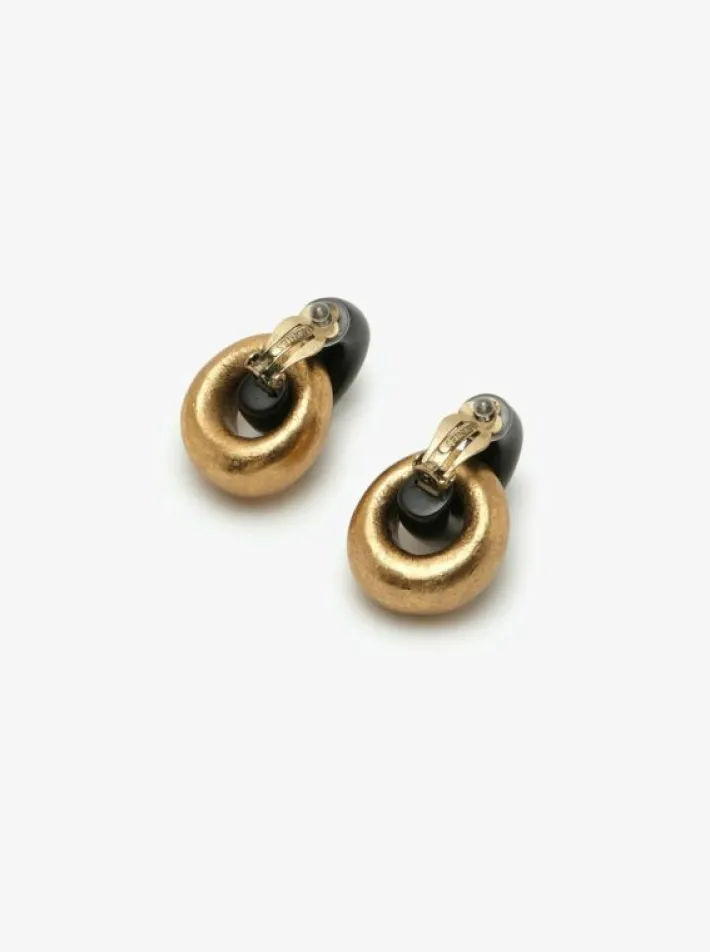 Monies Havana earrings black and gold