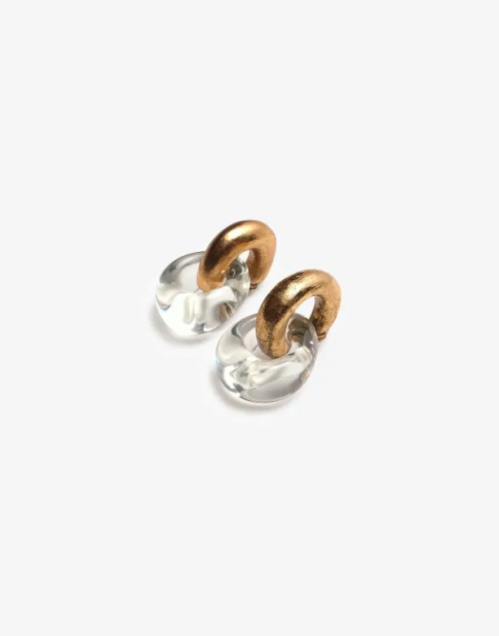 Monies Havana earrings clear and gold