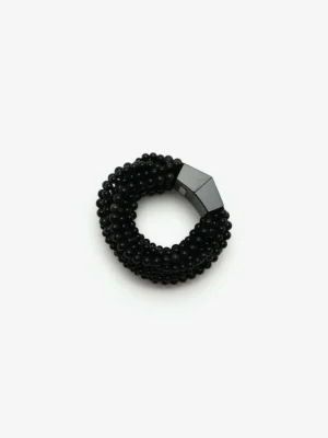 Monies Julip bracelet: obsidian stone, acrylic