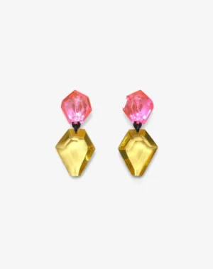 Monies Lirato earclips yellow/pink