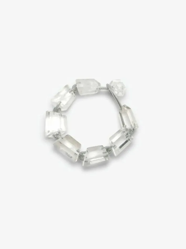 Monies Mint bracelet: mountain crystal, steel wire