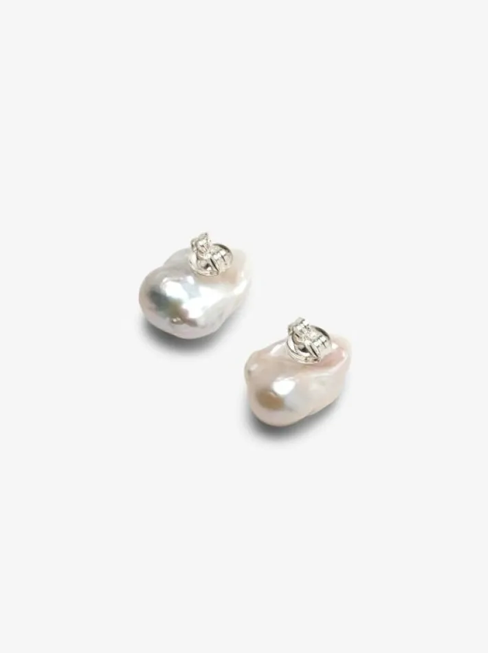 Monies Mint stud earrings: baroque pearl