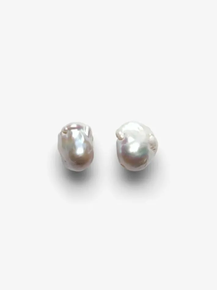 Monies Mint stud earrings: baroque pearl