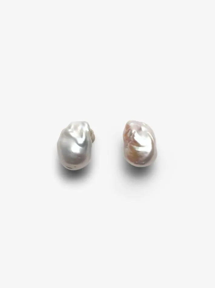 Monies Mint stud earrings: baroque pearl