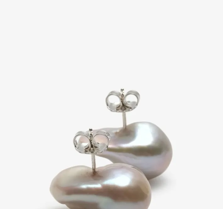 Monies Mint stud earrings: baroque pearl