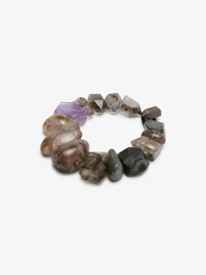 Monies Necklace: amethyst, garnet, ruthilated quartz, garden quartz