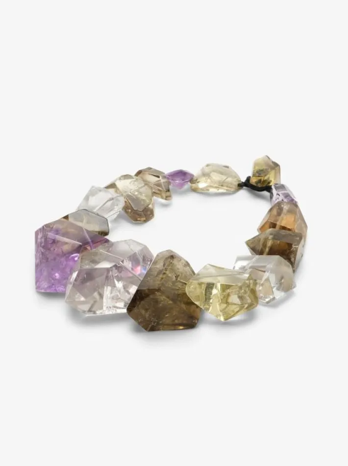 Monies Necklace: amethyst, mountain crystal, citrine
