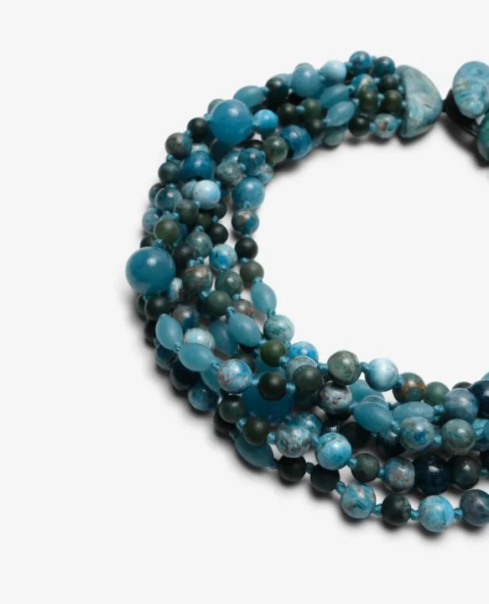Monies Necklace: apatite, aquamarine