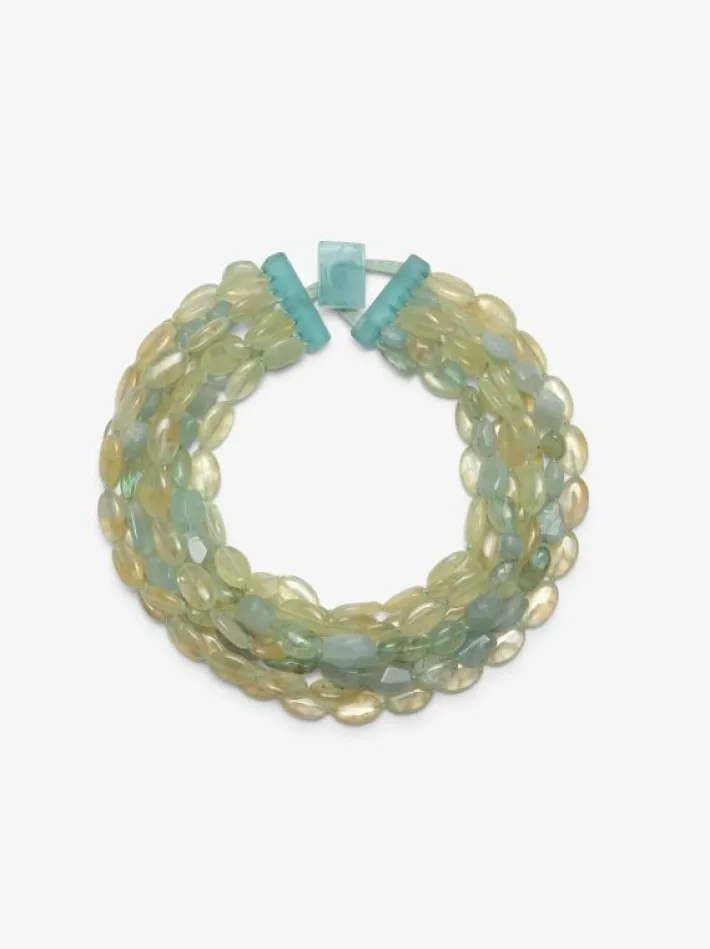 Monies Necklace: aquamarine, prehnite