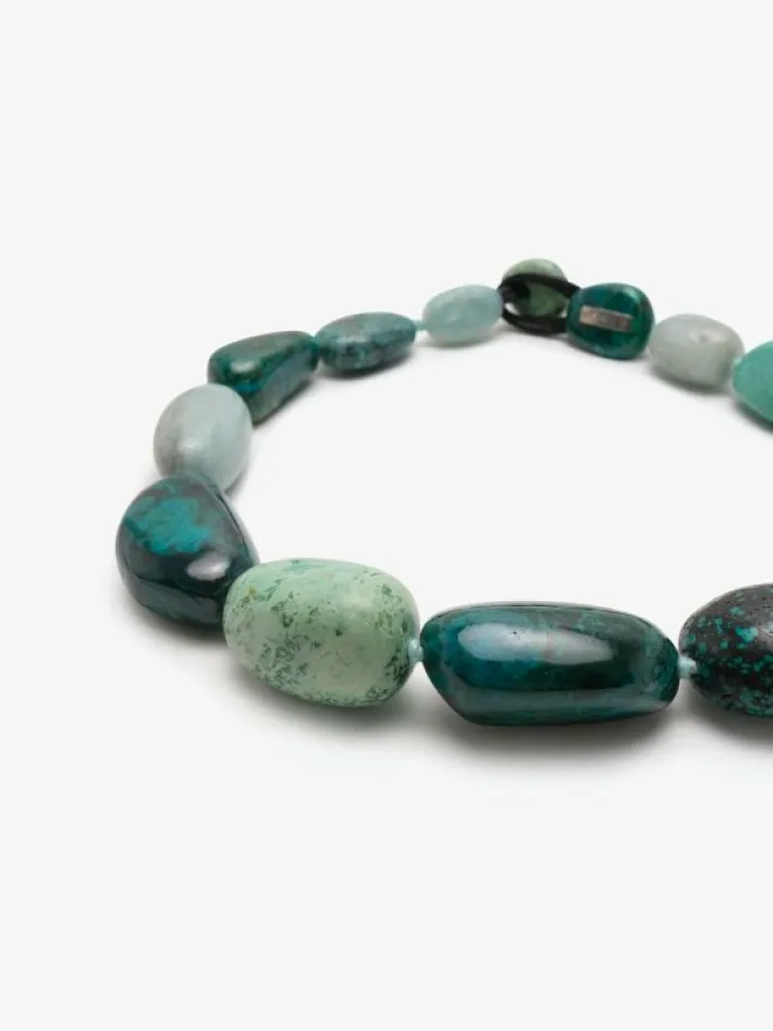 Monies Necklace: chrysocolla, turquoise, amazonite