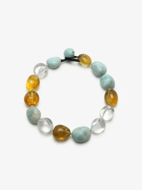 Monies Necklace: citrine, amazonite, quartz
