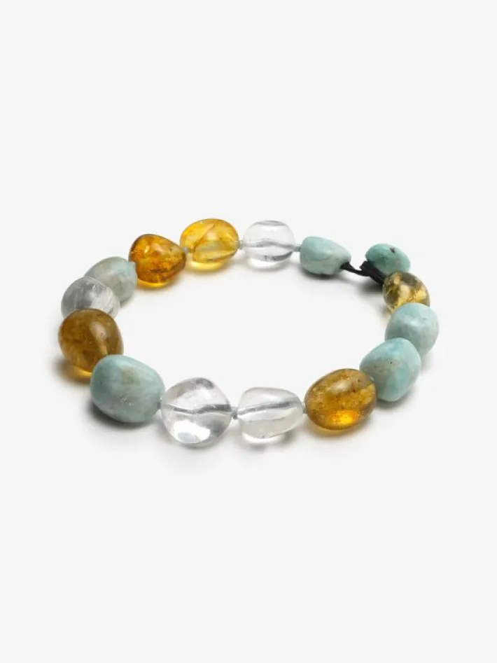 Monies Necklace: citrine, amazonite, quartz