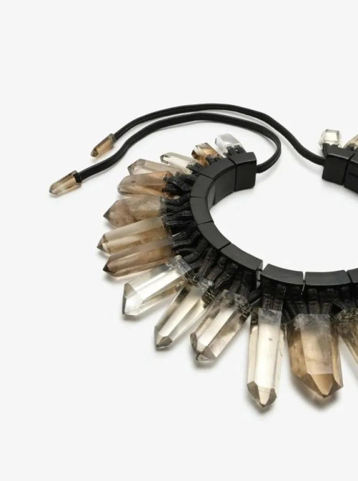 Monies Necklace: citrine, ebony