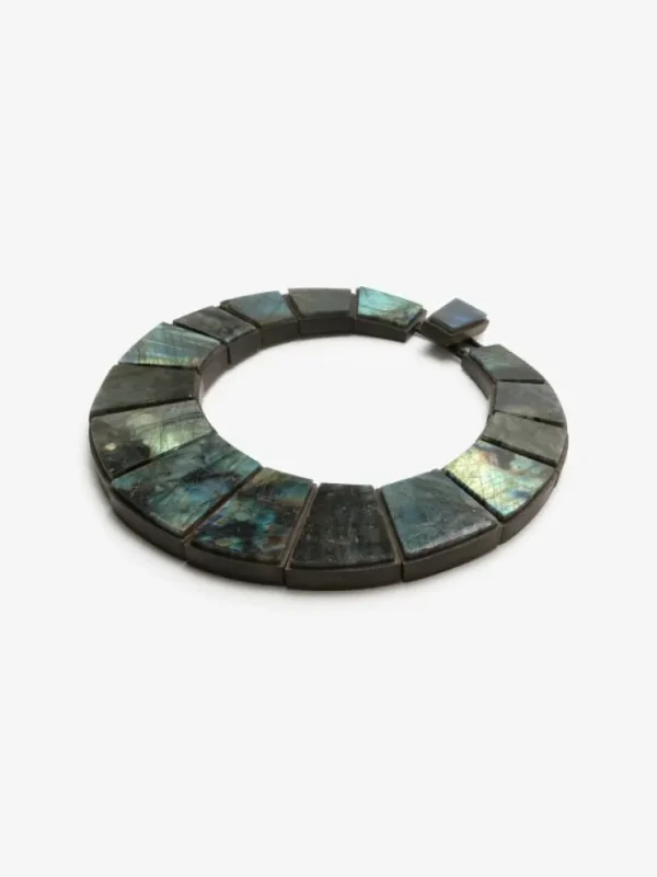 Monies Necklace: labradorite, bog oak