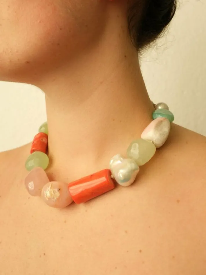 Monies Necklace: mixed materials