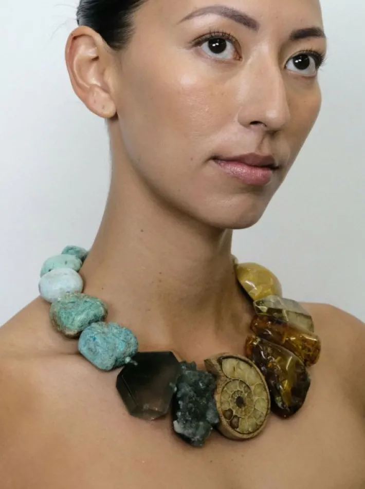 Monies Necklace: mixed materials