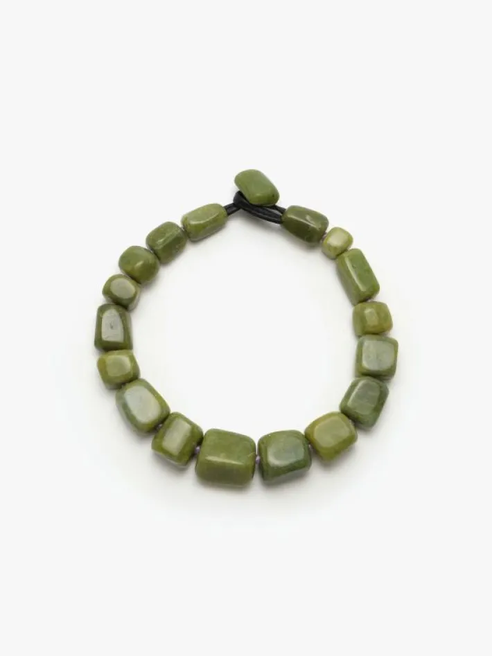 Monies Necklace: serpentine, purple knots