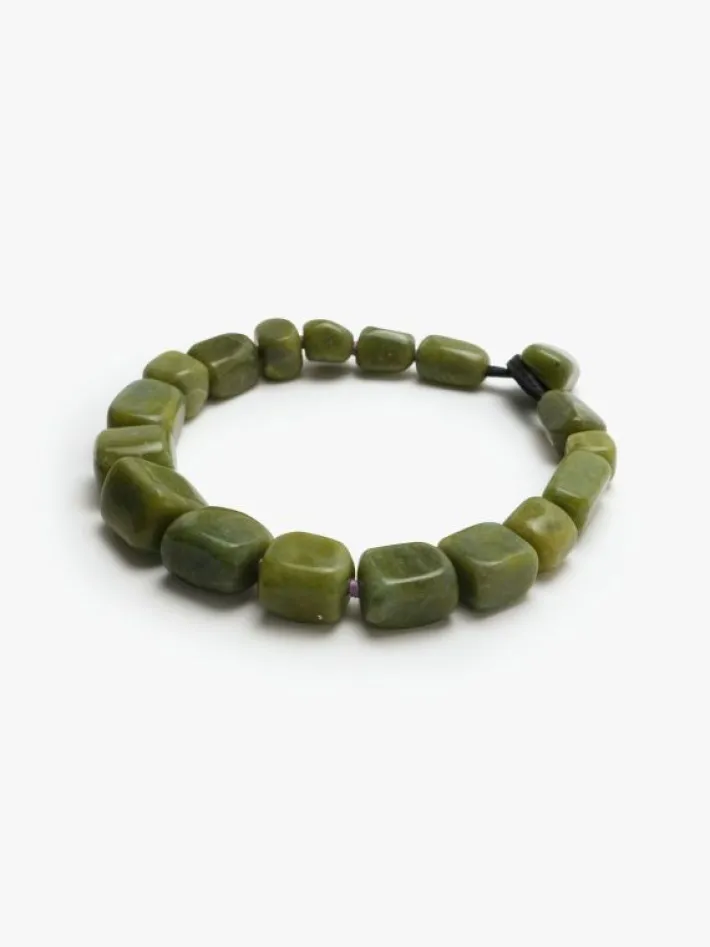 Monies Necklace: serpentine, purple knots