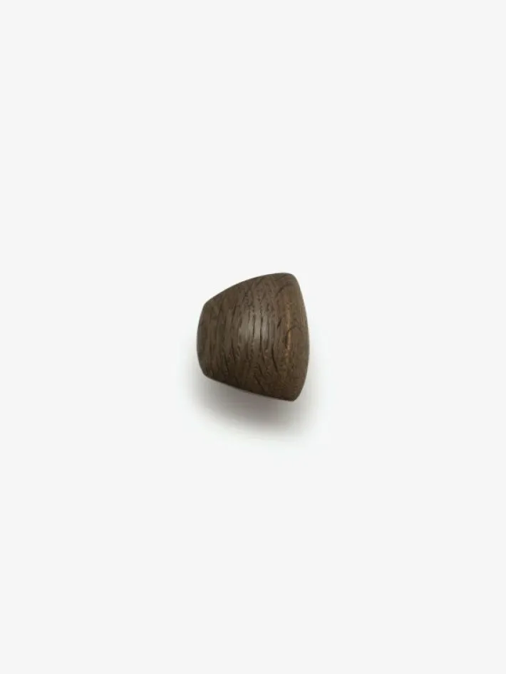 Monies Oro ring: bog oak, leather