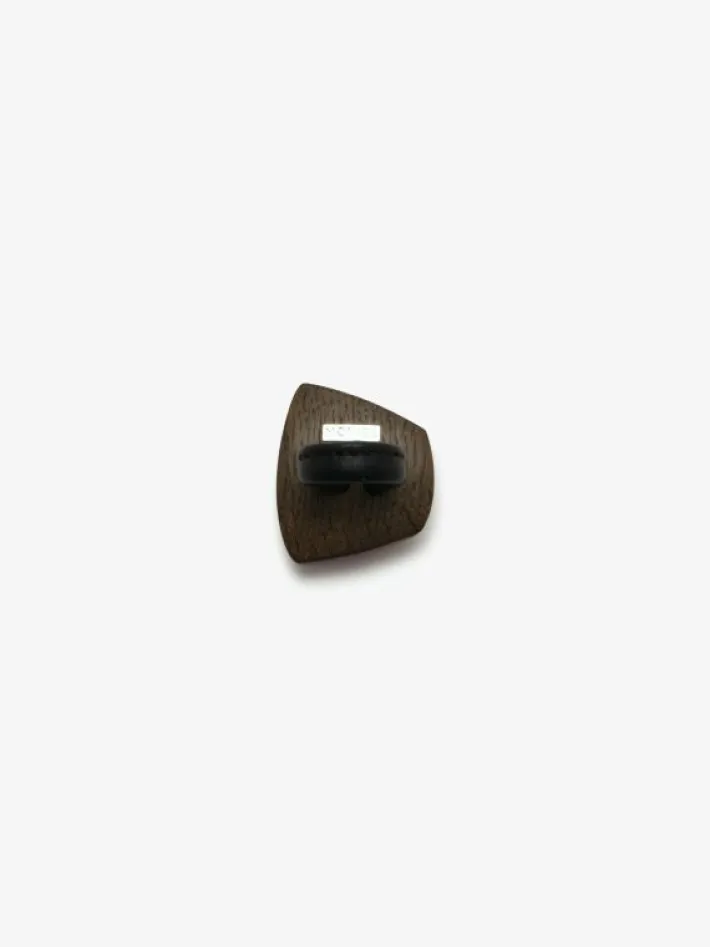 Monies Oro ring: bog oak, leather