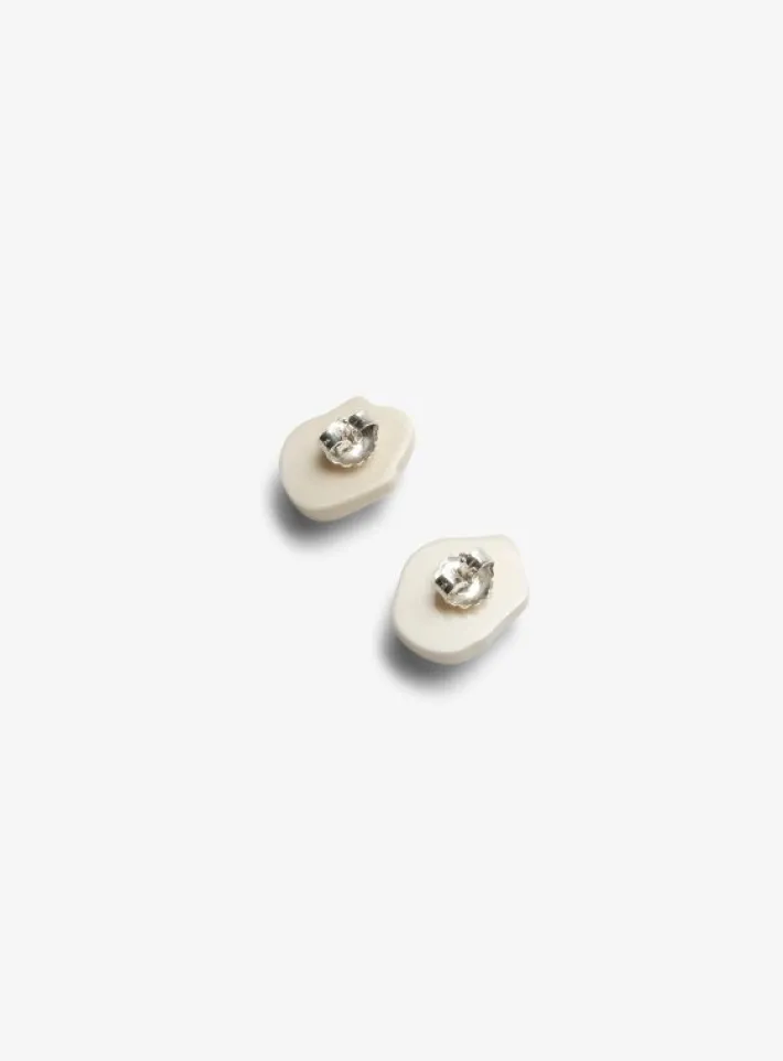 Monies Stud earrings: baroque pearls,bone