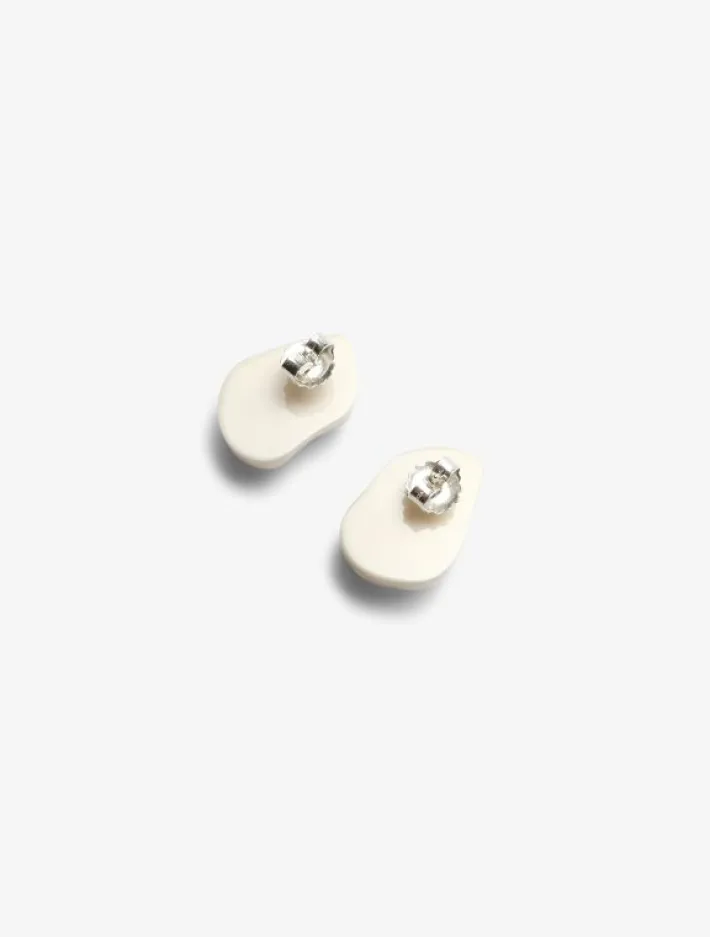Monies Stud earrings: baroque pearls,bone