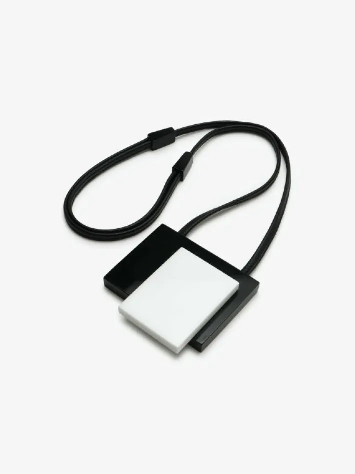 Monies Wera pendant: black/white acrylic